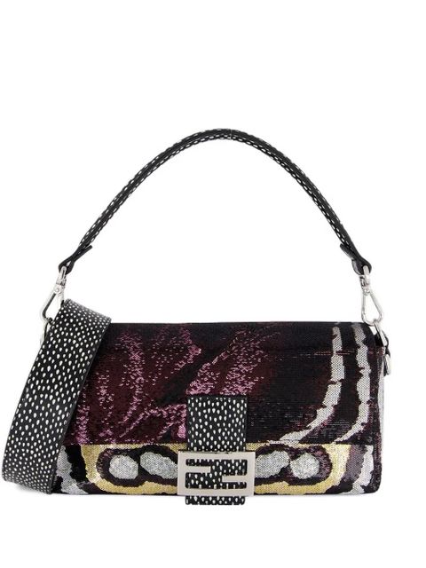 FENDI Baguette sequinned shoulder bag - Black - zdjęcie produktu nr 1