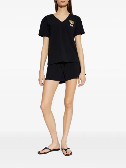 Moschino two-piece pajamas logo set - Black