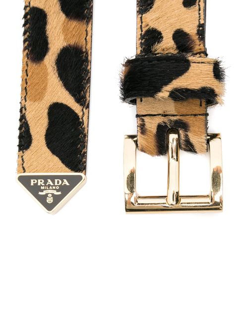 Prada leopard-panel belt - Neutrals - zdjęcie produktu nr 2