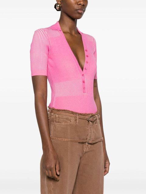 Jacquemus Le Body Yauco polo bodysuit - Pink