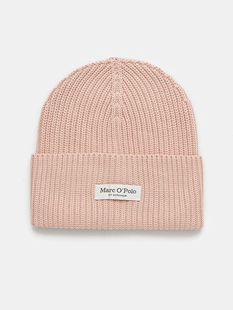 Marc O'Polo czapka bawełniana kolor różowy 509605901141 - zdjęcie produktu nr 1