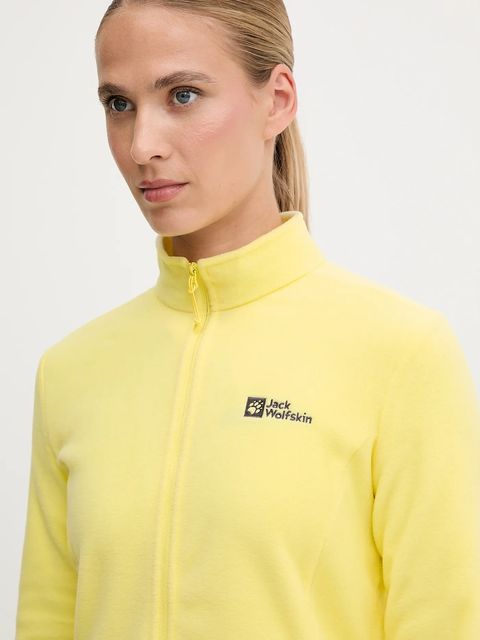 Jack Wolfskin bluza sportowa Taunus kolor żółty gładka 1711391