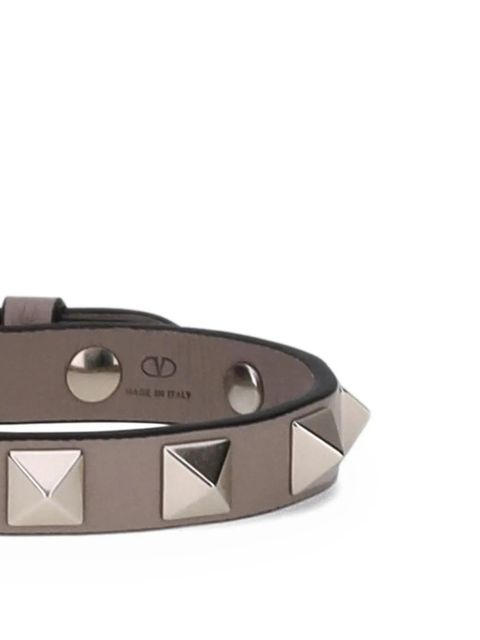 Valentino Garavani rockstud leather bracelet - Brown