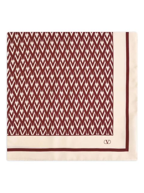 Valentino Garavani geometric-pattern silk scarf - Neutrals - zdjęcie produktu nr 1