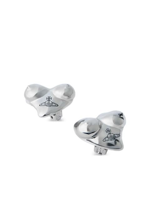 Vivienne Westwood Mimosa logo-engraved earrings - Silver - zdjęcie produktu nr 2