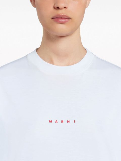 Marni logo-print cotton T-shirt - White