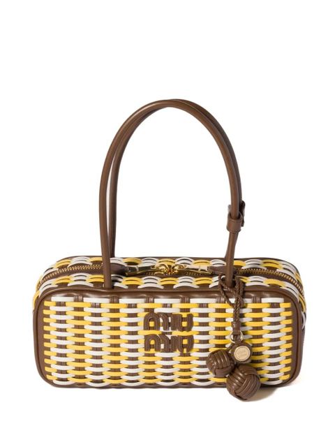 Miu Miu ´Beau woven-effect tote bag - Brown - zdjęcie produktu nr 1