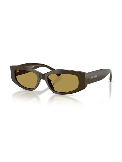 Jimmy Choo okulary przeciwsłoneczne damskie kolor zielony 0JC5046BU