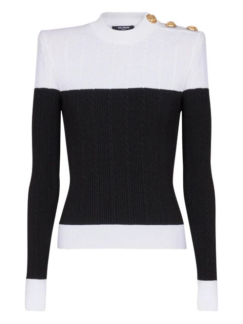 Balmain two-tone jumper - Black - zdjęcie produktu nr 1