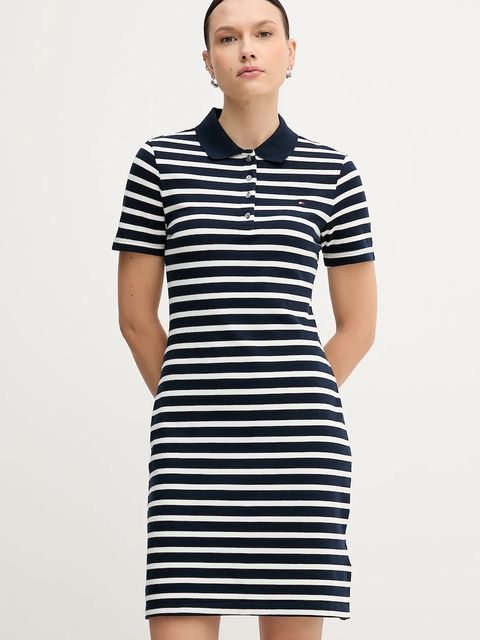 Tommy Hilfiger sukienka kolor granatowy mini dopasowana WW0WW43228 - zdjęcie produktu nr 1