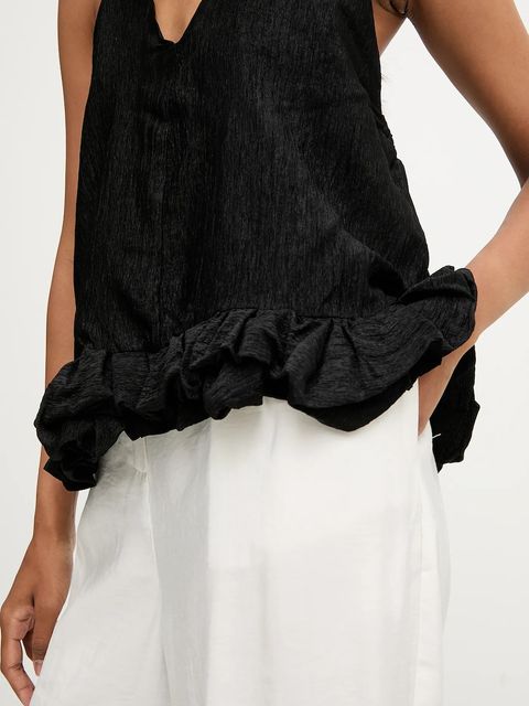 Answear.LAB bluzka damska kolor czarny gładka