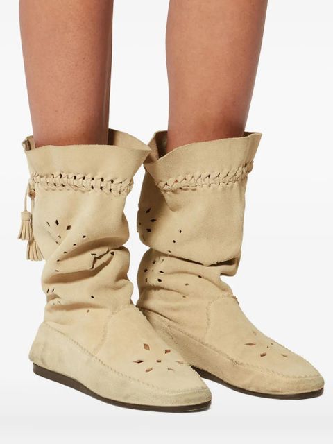 ISABEL MARANT tassel cut-out welky boots - Neutrals