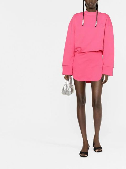 The Attico fitted sweatshirt dress - Pink