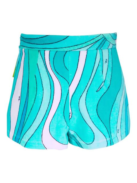 PUCCI Marmo-print cotton shorts - Blue - zdjęcie produktu nr 2