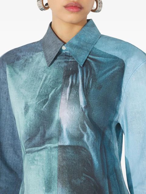 Jean Paul Gaultier The Water printed buttoned shirt - Blue