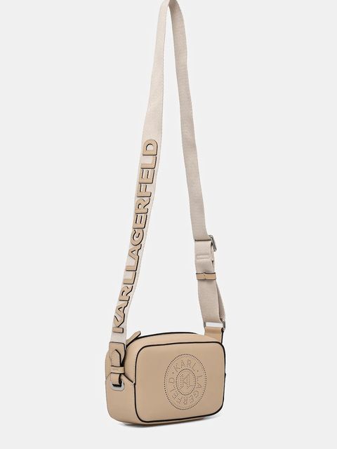 Karl Lagerfeld torebka skórzana kolor beżowy A1W30024 - zdjęcie produktu nr 2