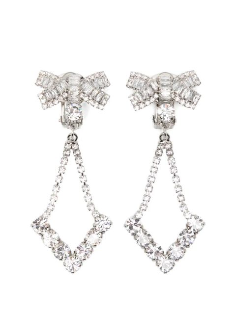 Alessandra Rich bow-pendant earrings - Silver - zdjęcie produktu nr 1