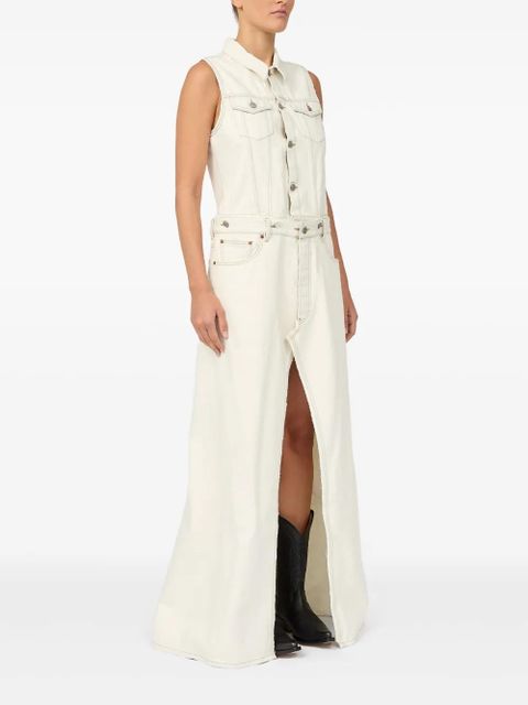 MM6 Maison Margiela denim maxi dress - Neutrals