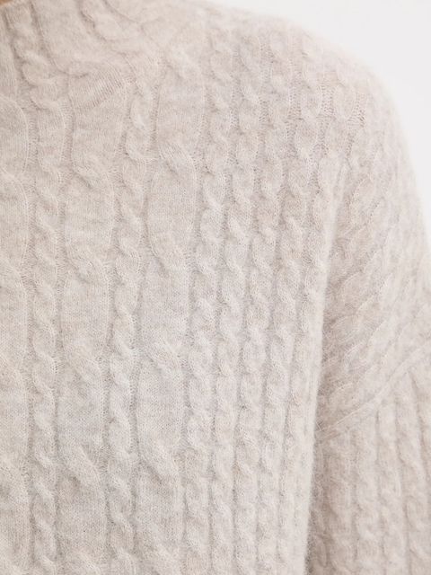 Marc O'Polo sweter z dodatkiem alpaki damski kolor beżowy lekki 510609460223 - zdjęcie produktu nr 2