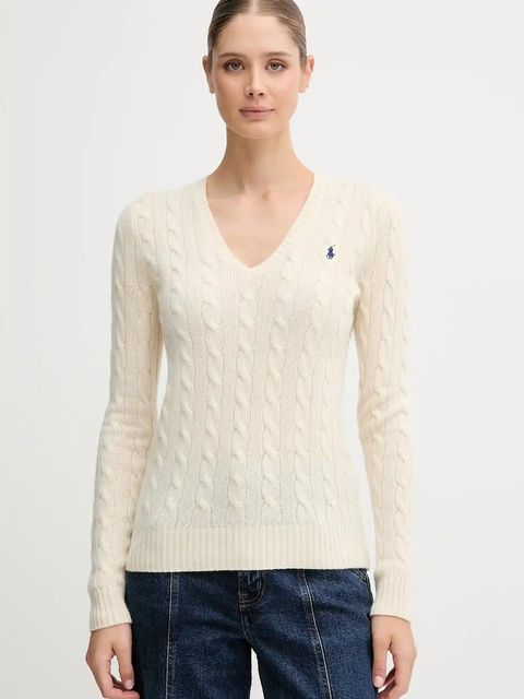Polo Ralph Lauren sweter damski kolor beżowy 211971866