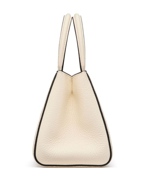 Valentino Garavani small Alltime leather tote bag - Neutrals