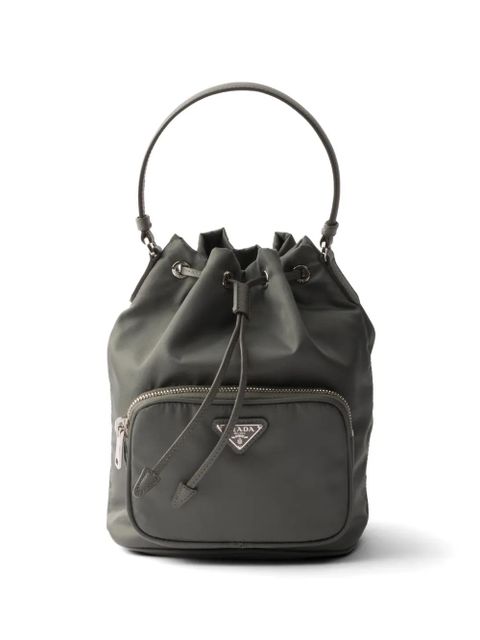 Prada Duet drawstring bucket bag - Grey - zdjęcie produktu nr 1