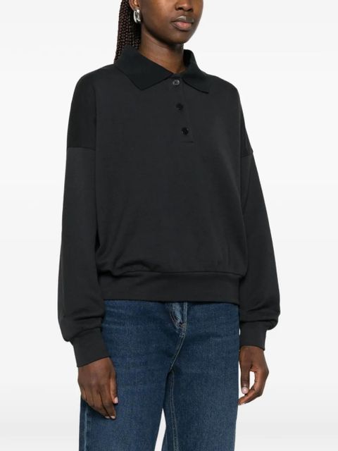 The Row Corzas long-sleeve polo shirt - Black