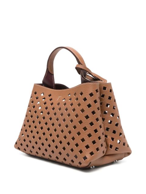 Tod's hanging-T perforated tote bag - Brown