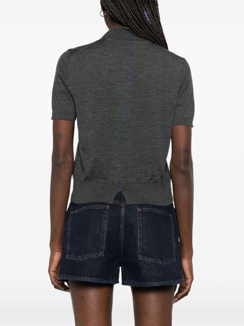 Burberry wool polo top - Grey