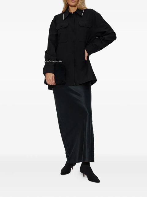Jil Sander bead-embellishment shirt - Black