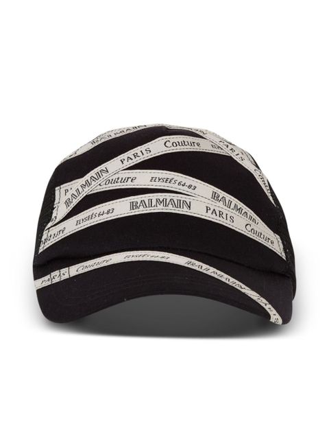 Balmain logo-print cap - Black