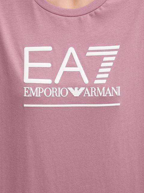 EA7 Emporio Armani t-shirt bawełniany damski kolor różowy AF12503.7W000414