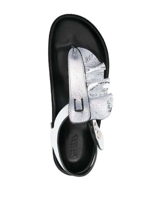 ISABEL MARANT Isela metallic sandals - Silver