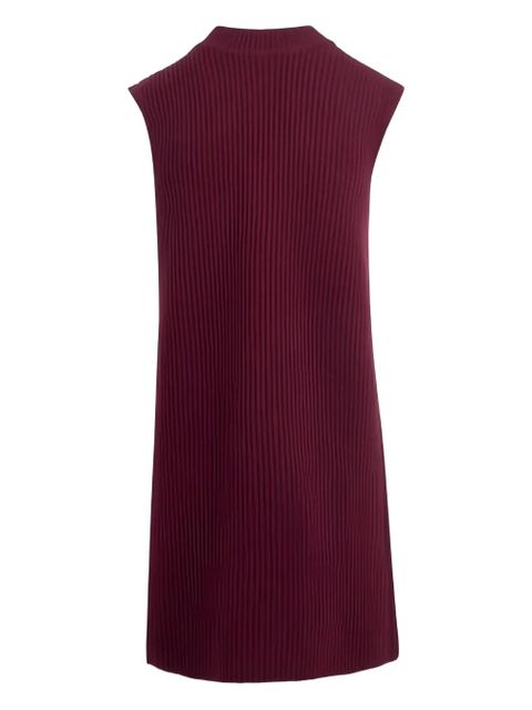 Jil Sander draped pleated mini dress - Red - zdjęcie produktu nr 2