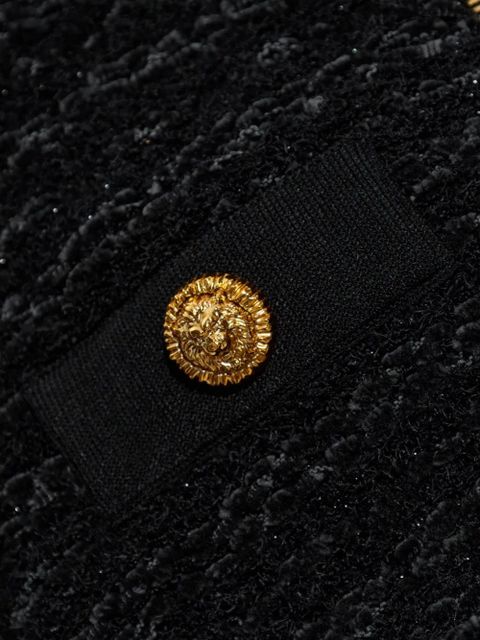 Balmain tweed bomber jacket - Black
