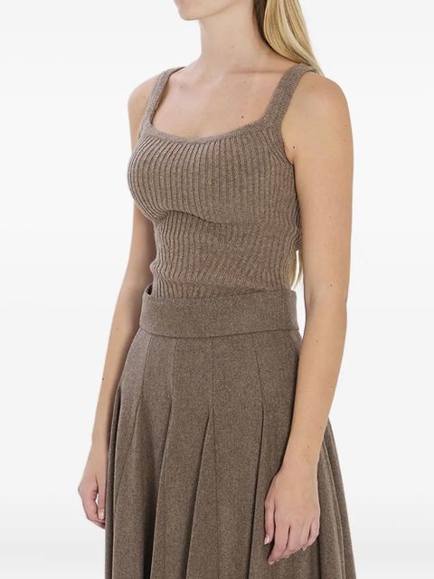 Max Mara ribbed tank top - Brown