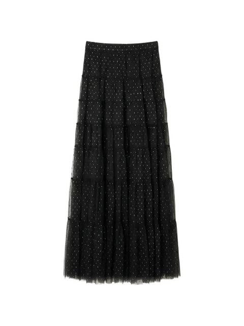 TWINSET embellished A-line midi skirt - Black - zdjęcie produktu nr 1