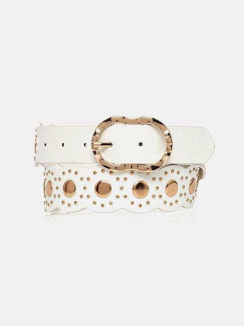 Morgan pasek damski kolor biały 3WILI