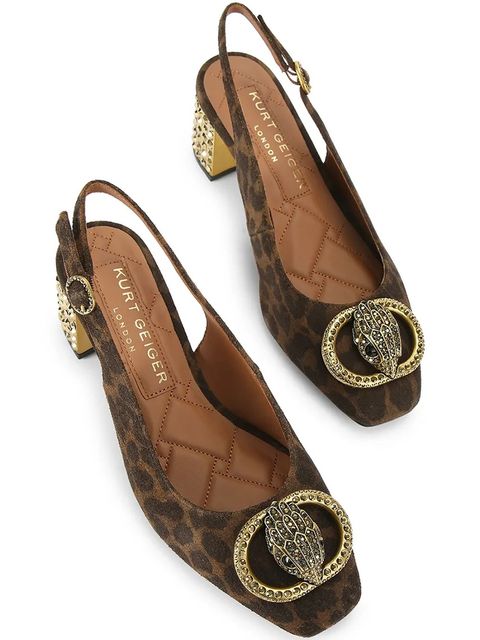 Kurt Geiger London czółenka zamszowe Chelsea Block Slingback - zdjęcie produktu nr 1