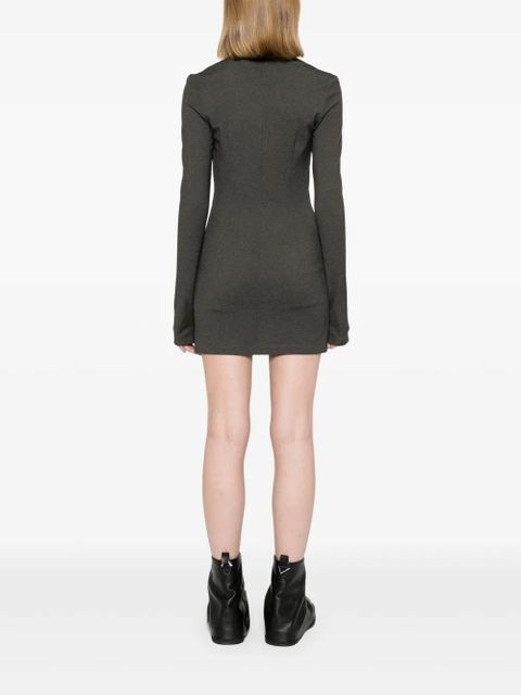 The Attico mélange-effect mini dress - Black