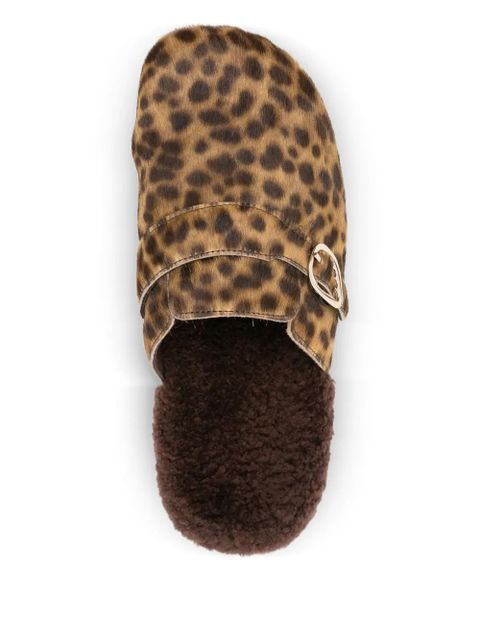 Ancient Greek Sandals Vasilitsa leopard-print mules - Brown - zdjęcie produktu nr 2