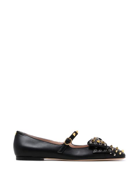 Valentino Garavani studded bow ballet flats - Black - zdjęcie produktu nr 1