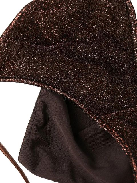 Oséree metallic-detail two-piece bikini - Brown