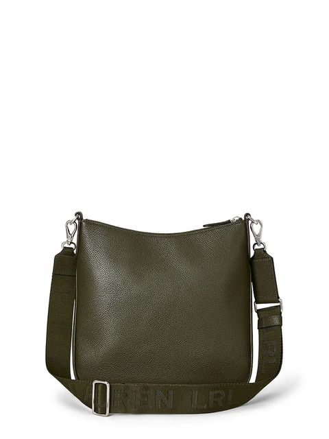 Lauren Ralph Lauren torebka skórzana kolor zielony 431970152