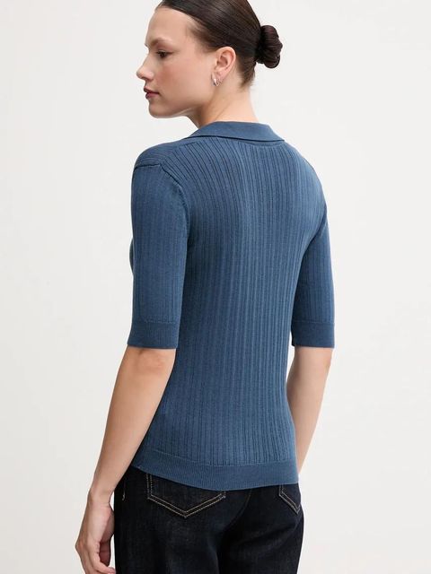 United Colors of Benetton polo damski kolor niebieski 123VD3018