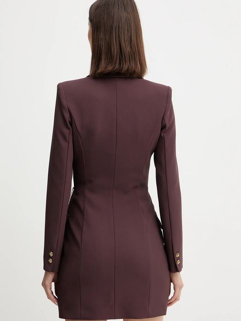 Elisabetta Franchi sukienka kolor bordowy mini prosta AB89657E2 - zdjęcie produktu nr 2