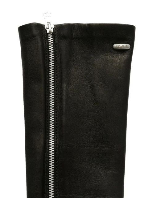 OUR LEGACY zip-fastening fingerless gloves - Black - zdjęcie produktu nr 2