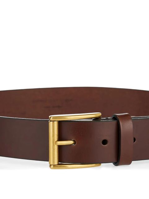 Saint Laurent leather buckle belt - Brown