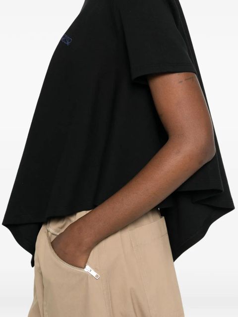LOEWE asymmetric-hem logo-detail T-shirt - Black