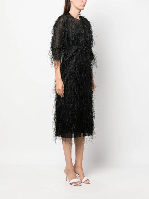 Lanvin fringed midi dress - Black - zdjęcie produktu nr 2